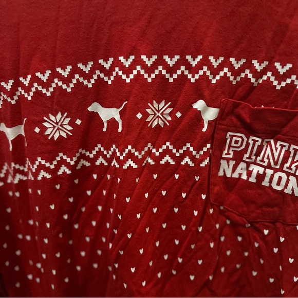 PINK Victoria's Secret Red Long Sleeve Top - Picture 2 of 4